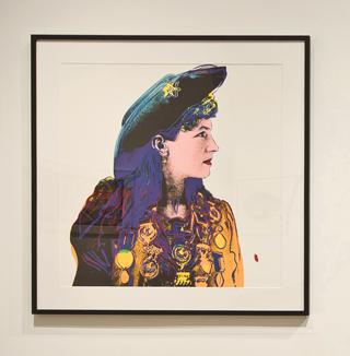 Cowgirl serigraph by Andy Warhol in the TCU Moudy Gallery